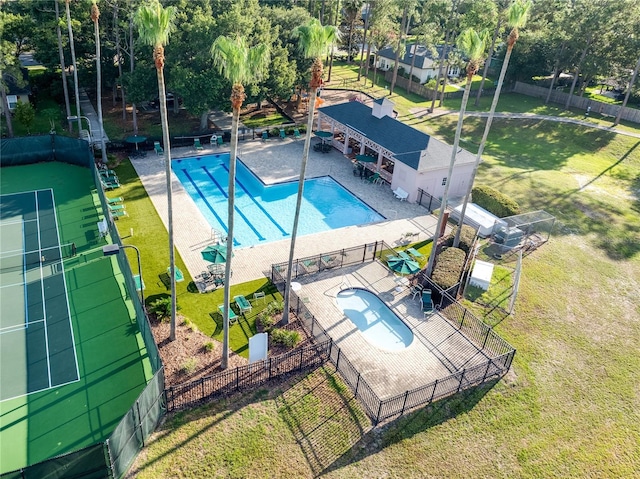 view of pool featuring a patio area