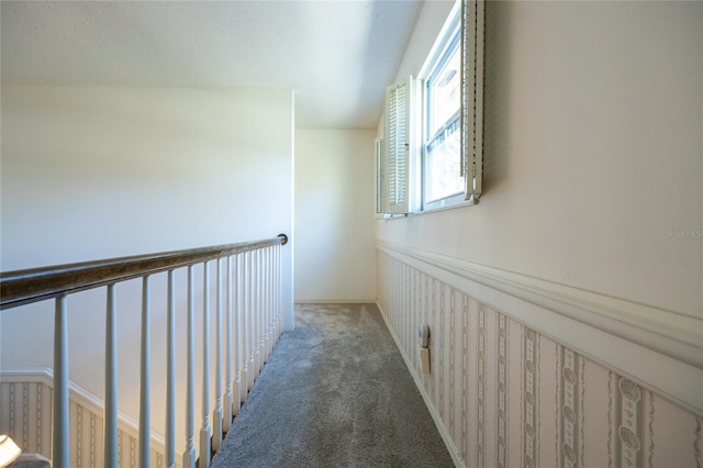 hallway with carpet