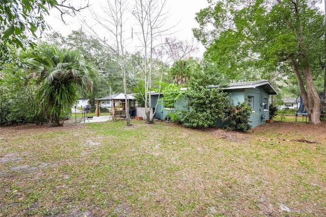 view of yard featuring a gazebo