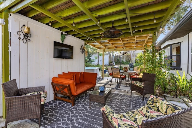 view of patio / terrace featuring outdoor lounge area