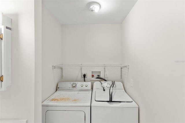 laundry area featuring washer and dryer