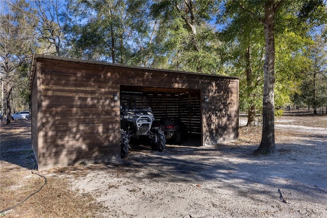 view of outdoor structure