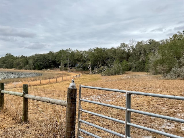 exterior space featuring a rural view