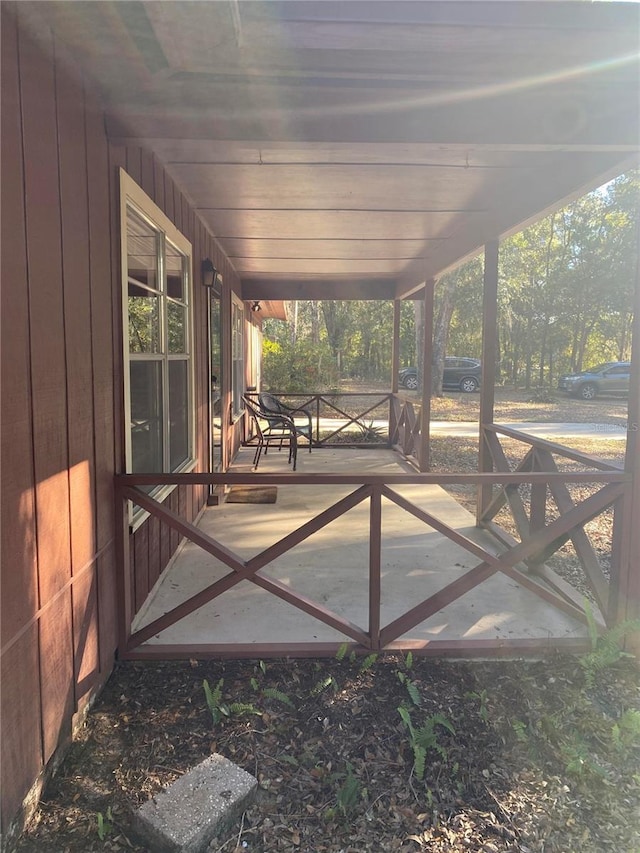 view of patio / terrace featuring covered porch