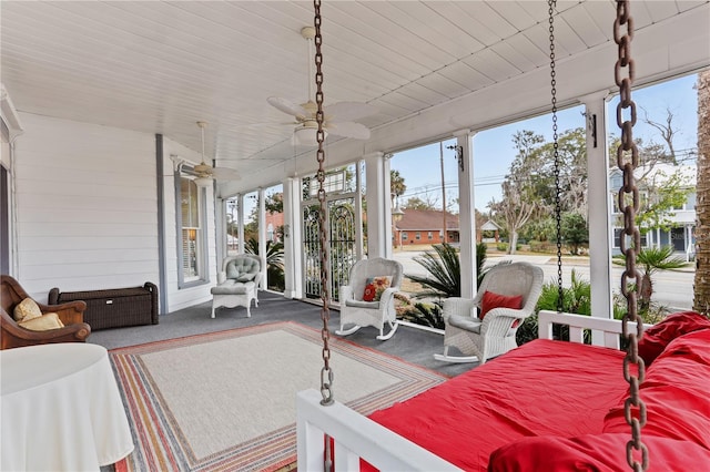 view of sunroom