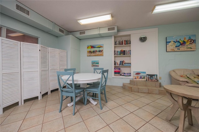 view of tiled dining space