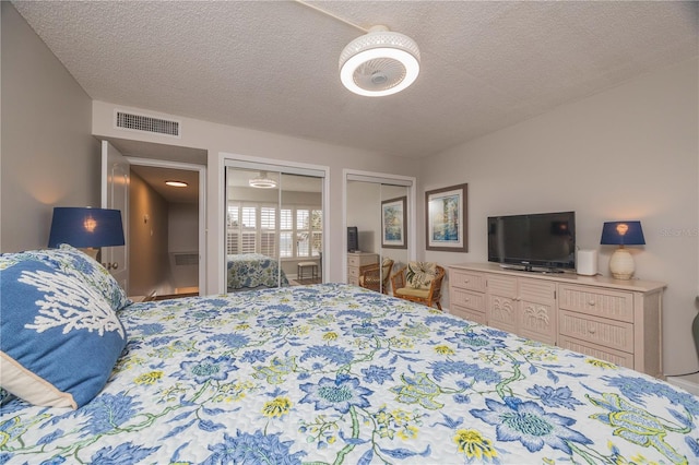 bedroom with a textured ceiling