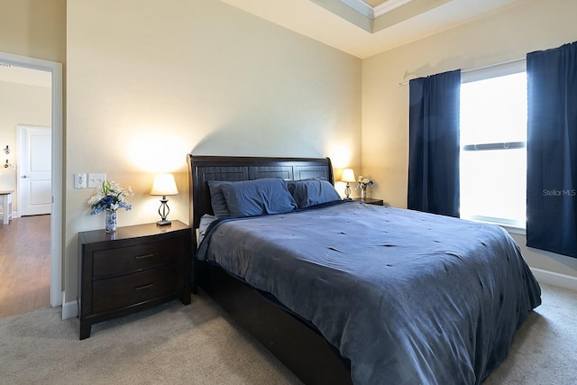 view of carpeted bedroom