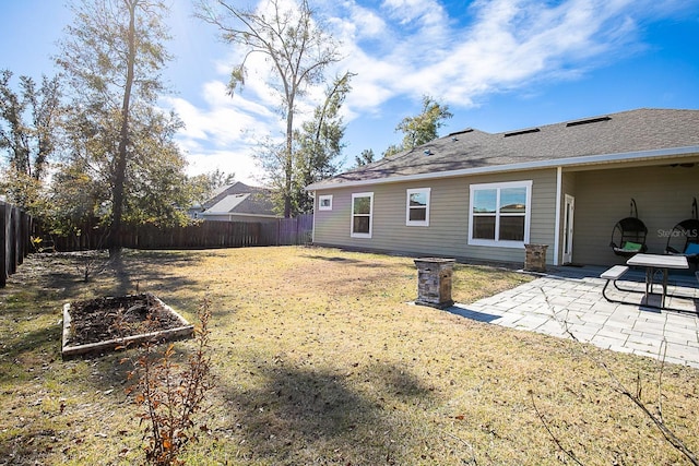 view of yard with a patio area