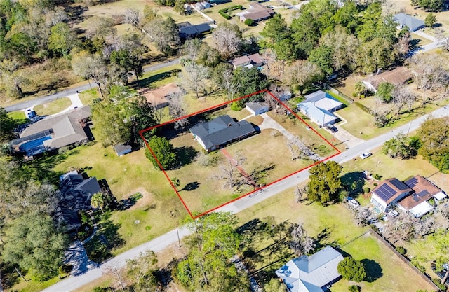 aerial view with a residential view