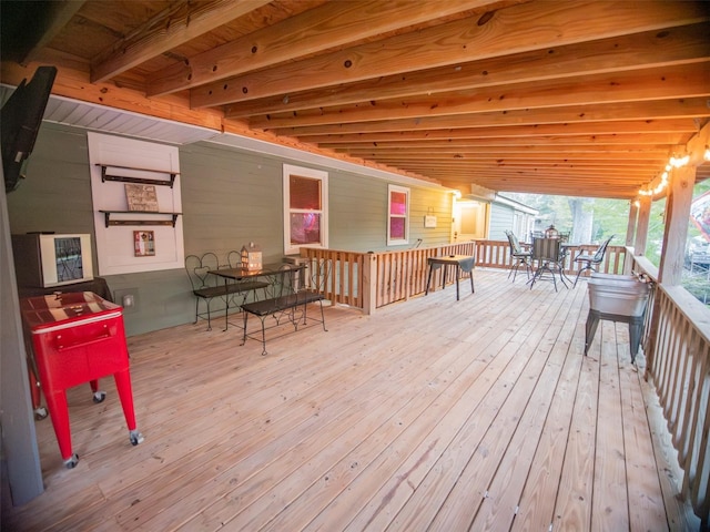 view of wooden deck