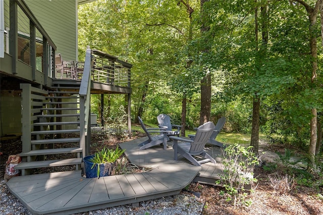 view of wooden deck