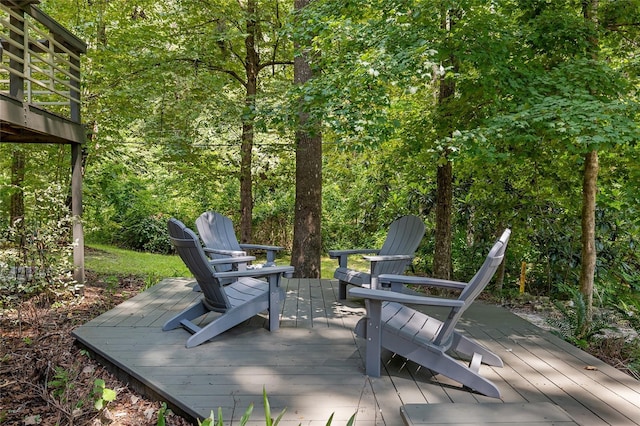 view of patio with a deck