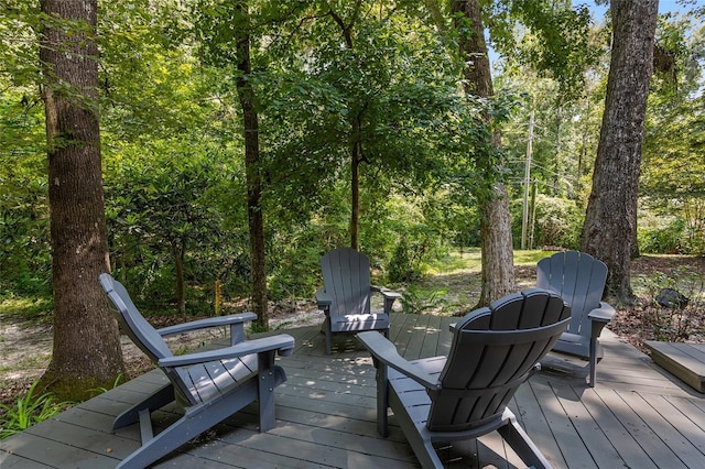 view of wooden deck