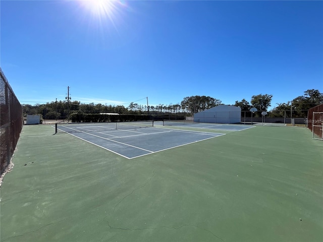 view of sport court