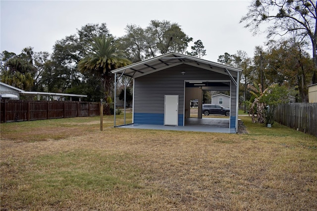 exterior space with a yard