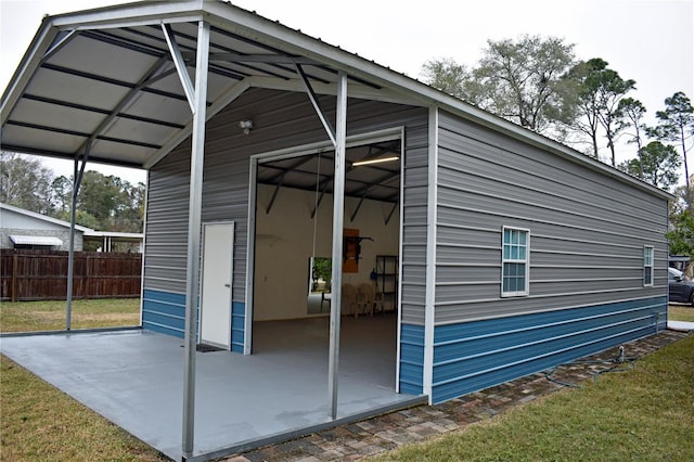 view of outdoor structure featuring a carport