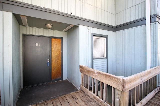 view of doorway to property