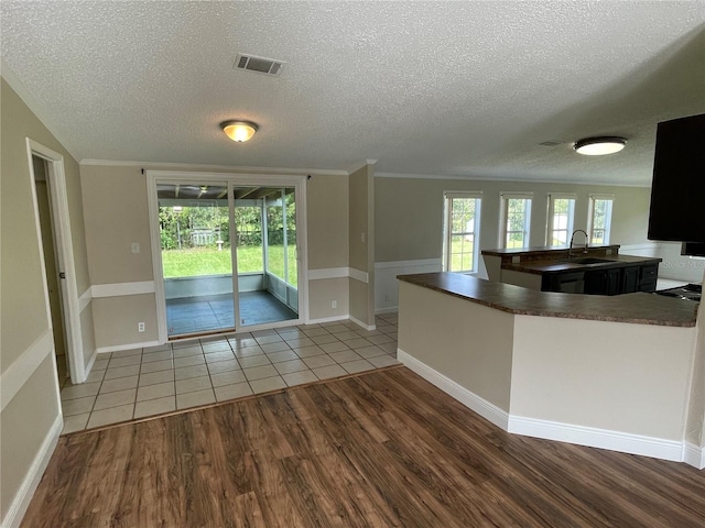 kitchen featuring hardwood / wood-style flooring and sink