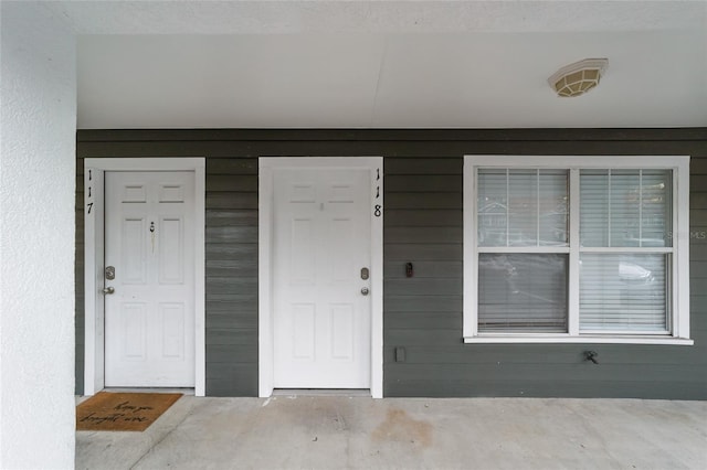 view of doorway to property