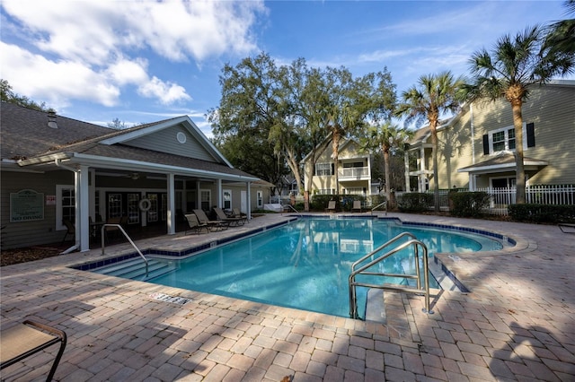 view of pool with a patio area