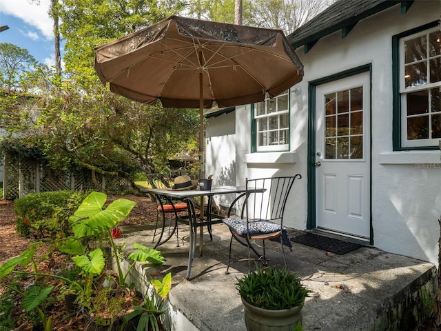 view of patio / terrace featuring outdoor dining area