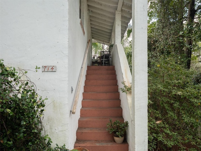 view of stairway