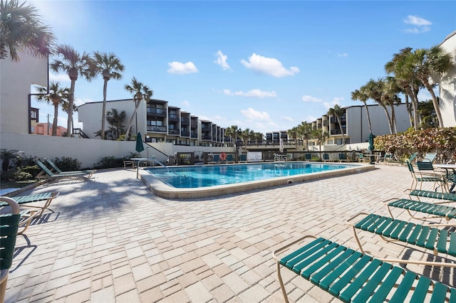 view of pool with a patio area