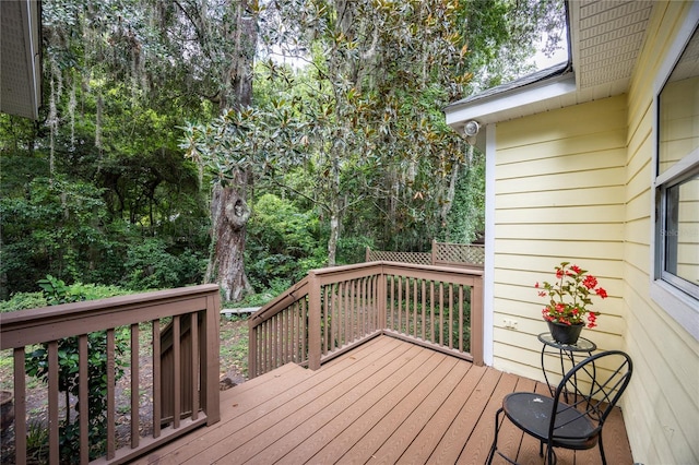 view of wooden terrace