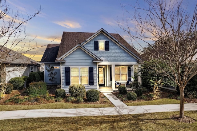 bungalow-style house featuring covered porch