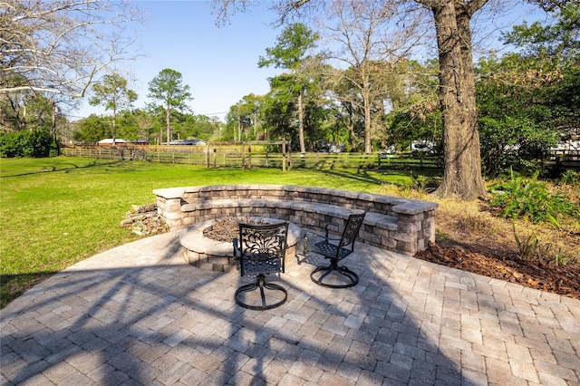 view of patio with fence