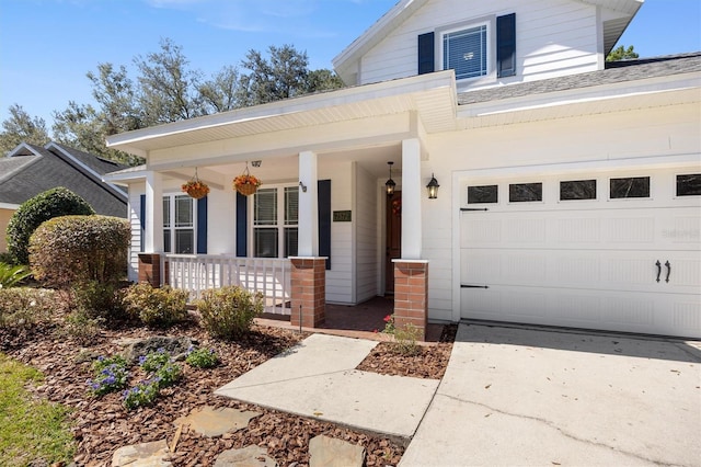7572 SW 82nd Way, Gainesville, FL 32608 - view of front of property with covered porch, driveway, and roof with shingles