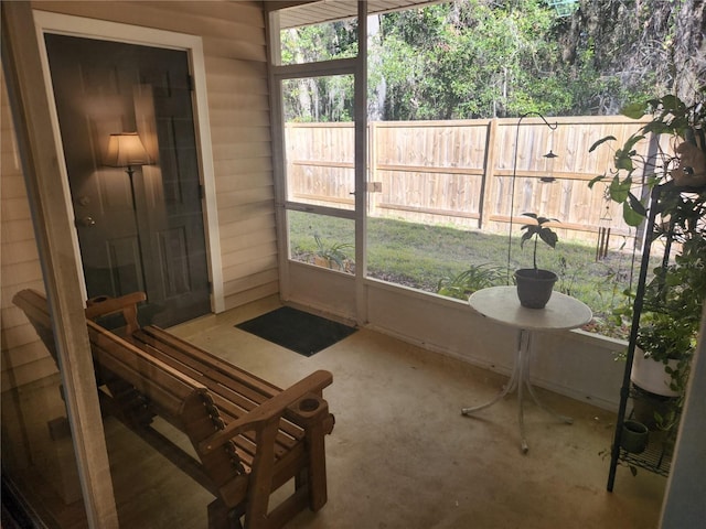 view of sunroom