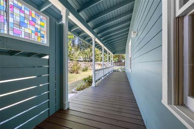 view of wooden deck