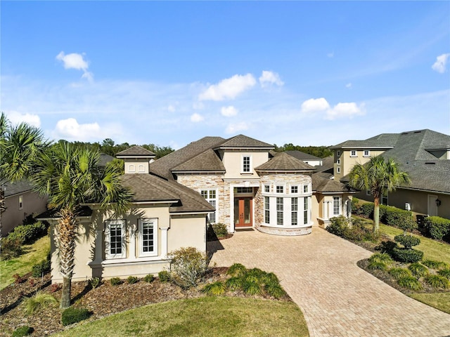 view of front facade featuring french doors