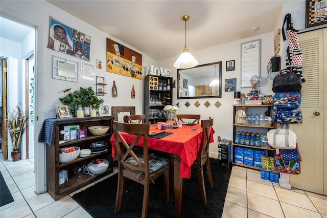 view of tiled dining space