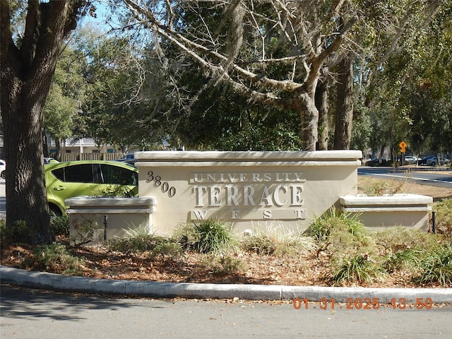 view of community sign