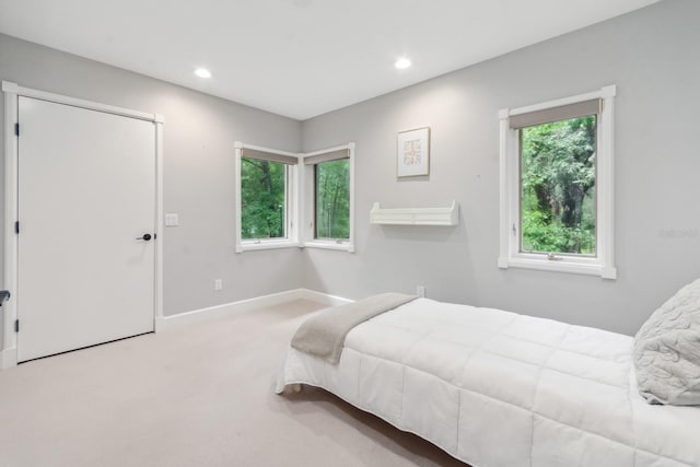 view of carpeted bedroom