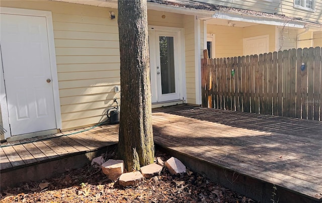 view of wooden terrace