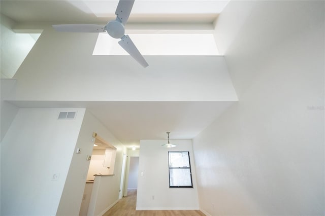 interior space with light hardwood / wood-style floors