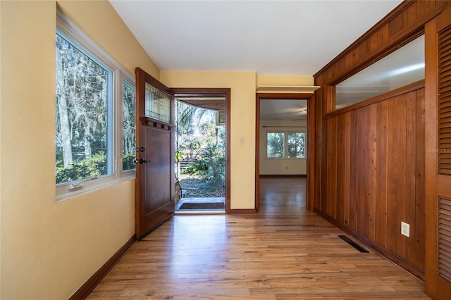 entryway featuring light hardwood / wood-style floors