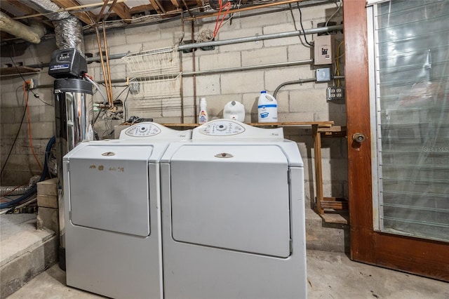 laundry room with washing machine and clothes dryer