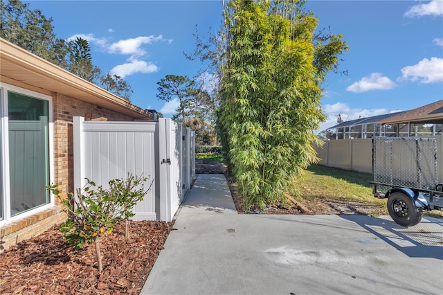 exterior space featuring fence