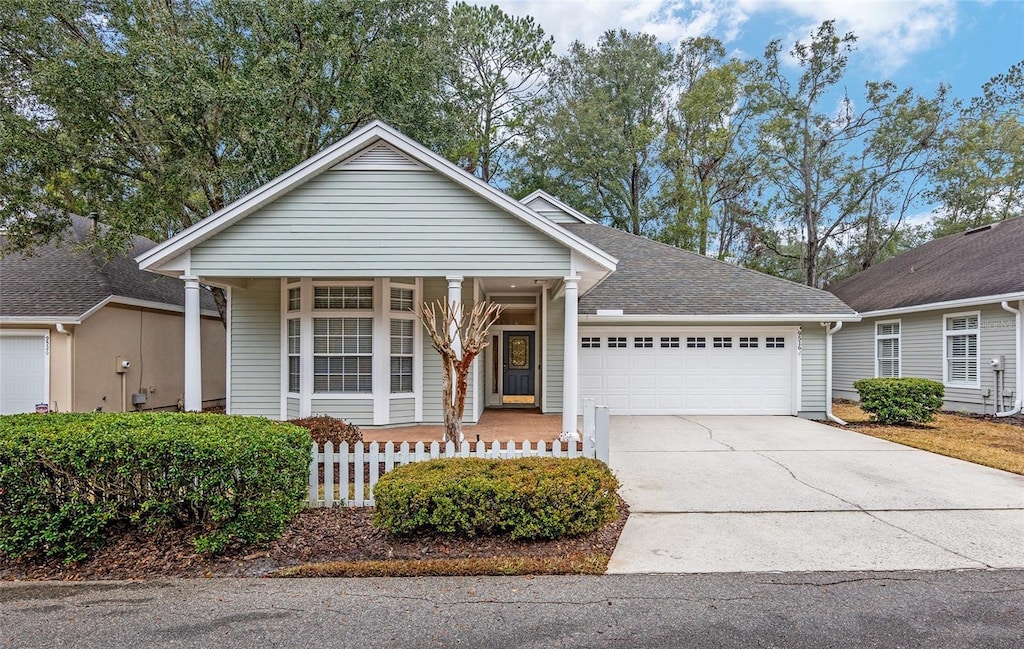 view of front of home with a garage