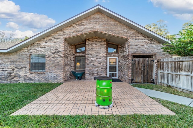 rear view of house with a patio area