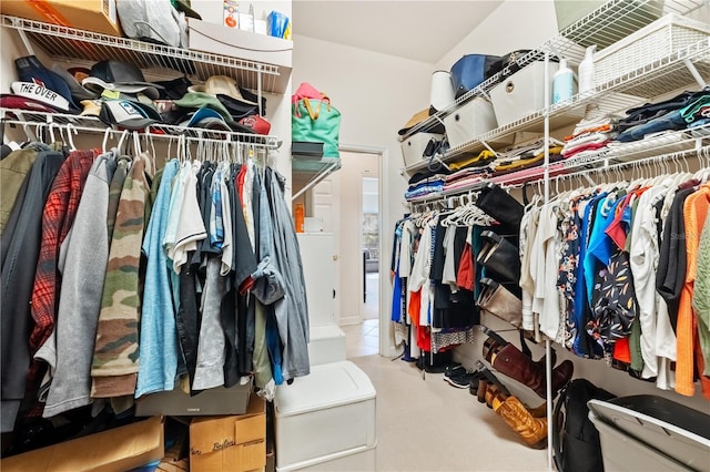 view of walk in closet