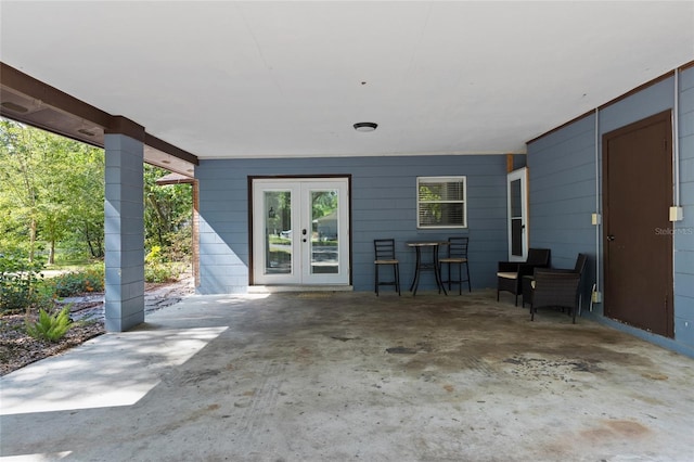 view of patio / terrace featuring french doors