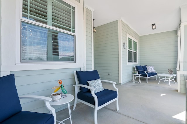 view of patio featuring covered porch