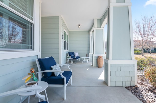 view of patio with covered porch