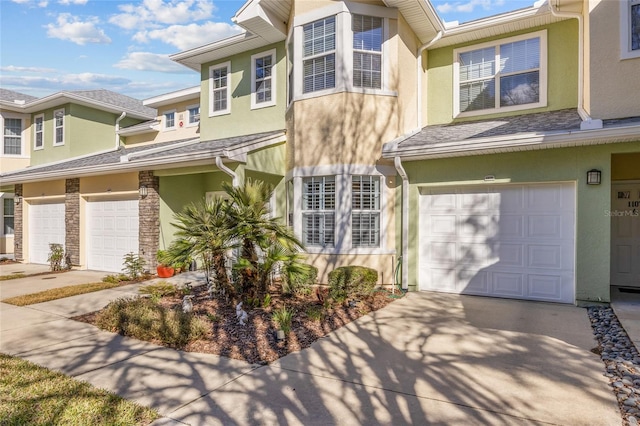 view of property with a garage